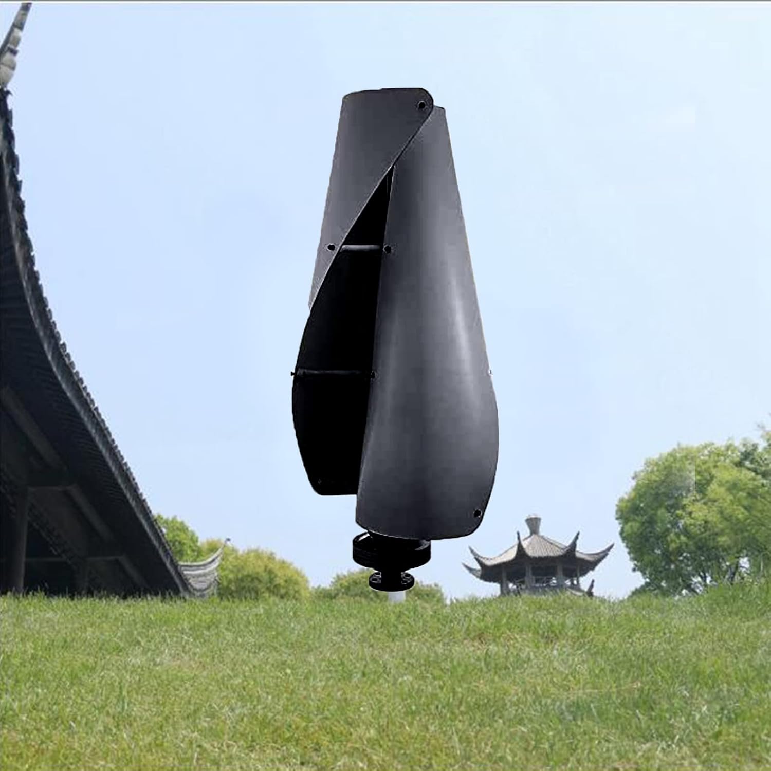 Wind Turbine Generator, 220V Wind Turbine Kit, 10000W Wind Power Generator with MPPT Controller Auto Adjust Windward Direction Suitable for Terrace, Marine,Home