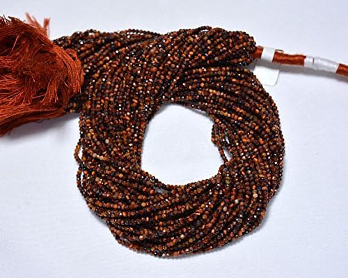 10 Strands, Red Tiger's Eye Beads, Faceted Rondelle Beads, Tiger's Eye Cut Beads, Gemstone for jewelry, 2.20mm 12.5 Inches