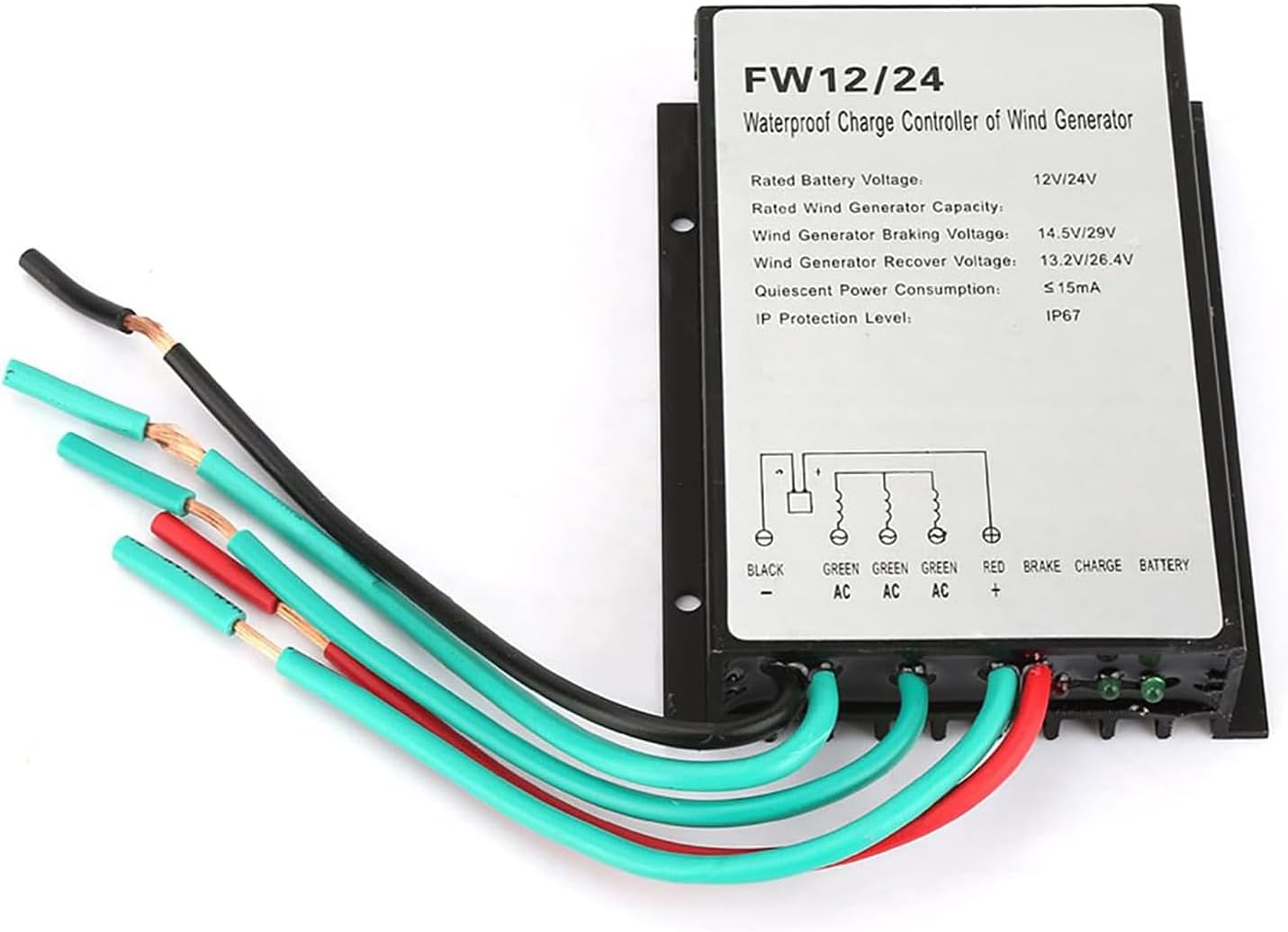 100W-8000W MPPT Wind Turbine Charge Controller, 12V 24V AUTO 48V Water Proof Regulator for Small Windmill Generator