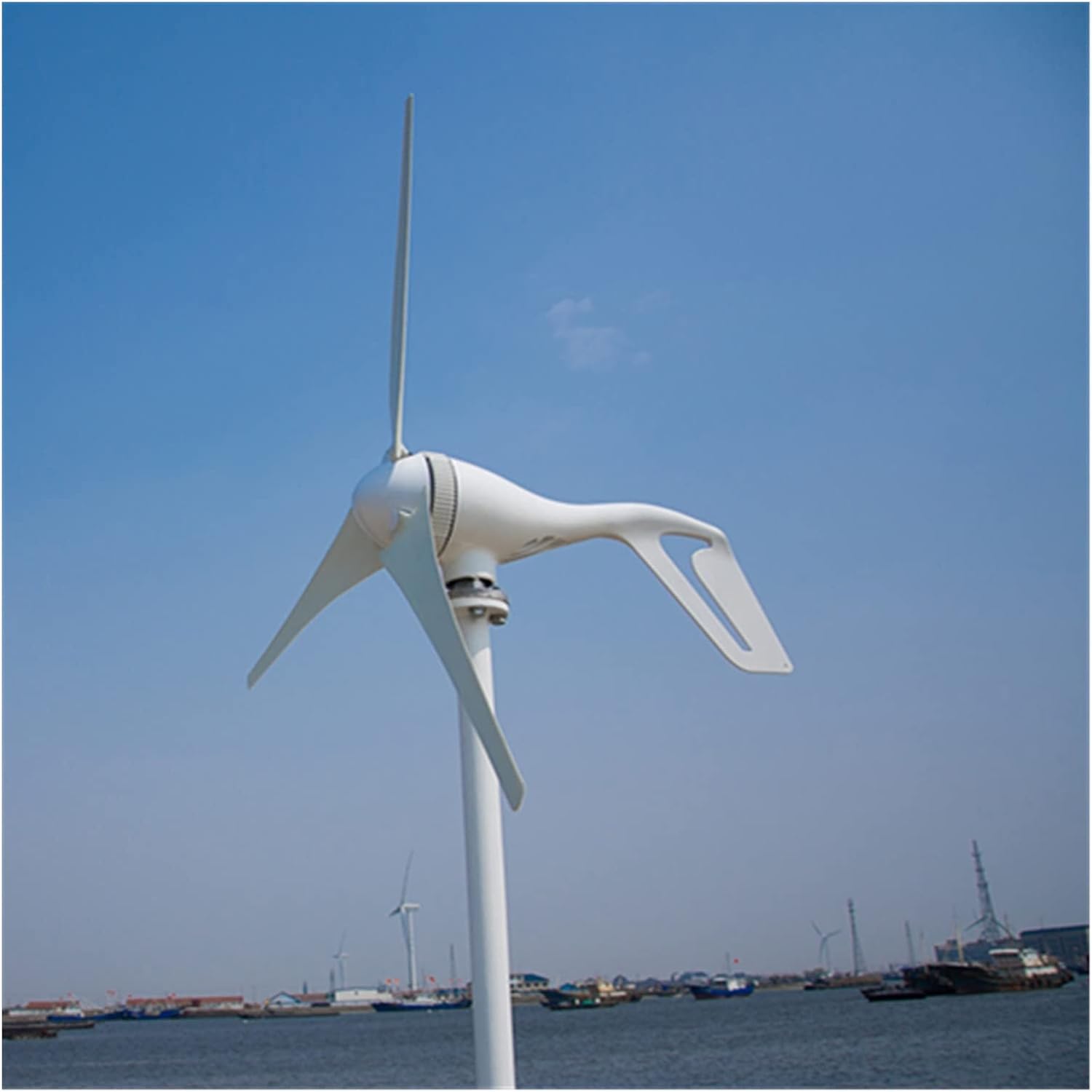 Industrial Wind Turbine Generator Wind Turbine Power Generator 800w 6 Blades 12V/24V Optional Used for Land Marine Solar and Wind Power Parts(Free Controller,6 Blades 800W_24)