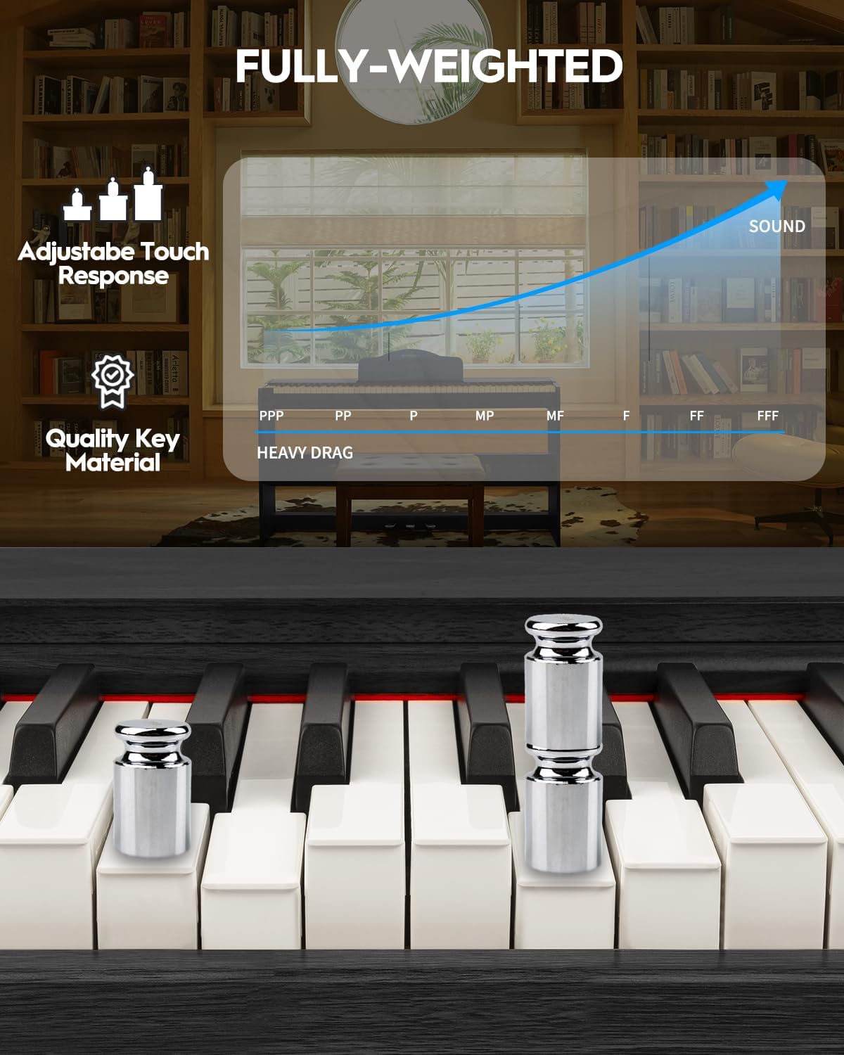 STRICH 88 Key Digital Piano & Piano Bench