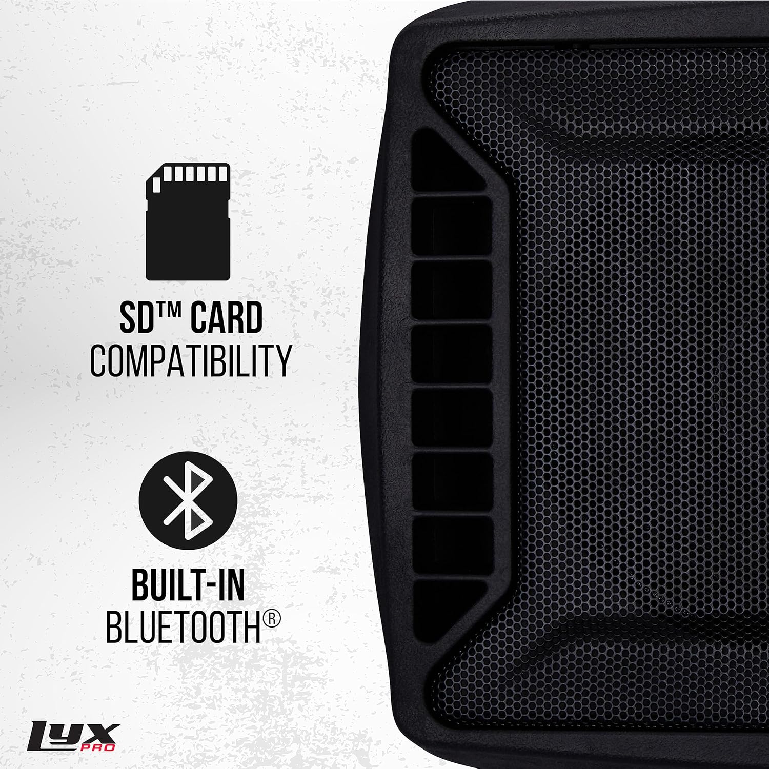 LyxPro SPA-5.5 Small PA Speaker Monitor Class-D Amplifier 3 Channel Mixer 3 Band EQ, Powerful Compact Active Speaker System amp with Mixer 48V Phantom Power