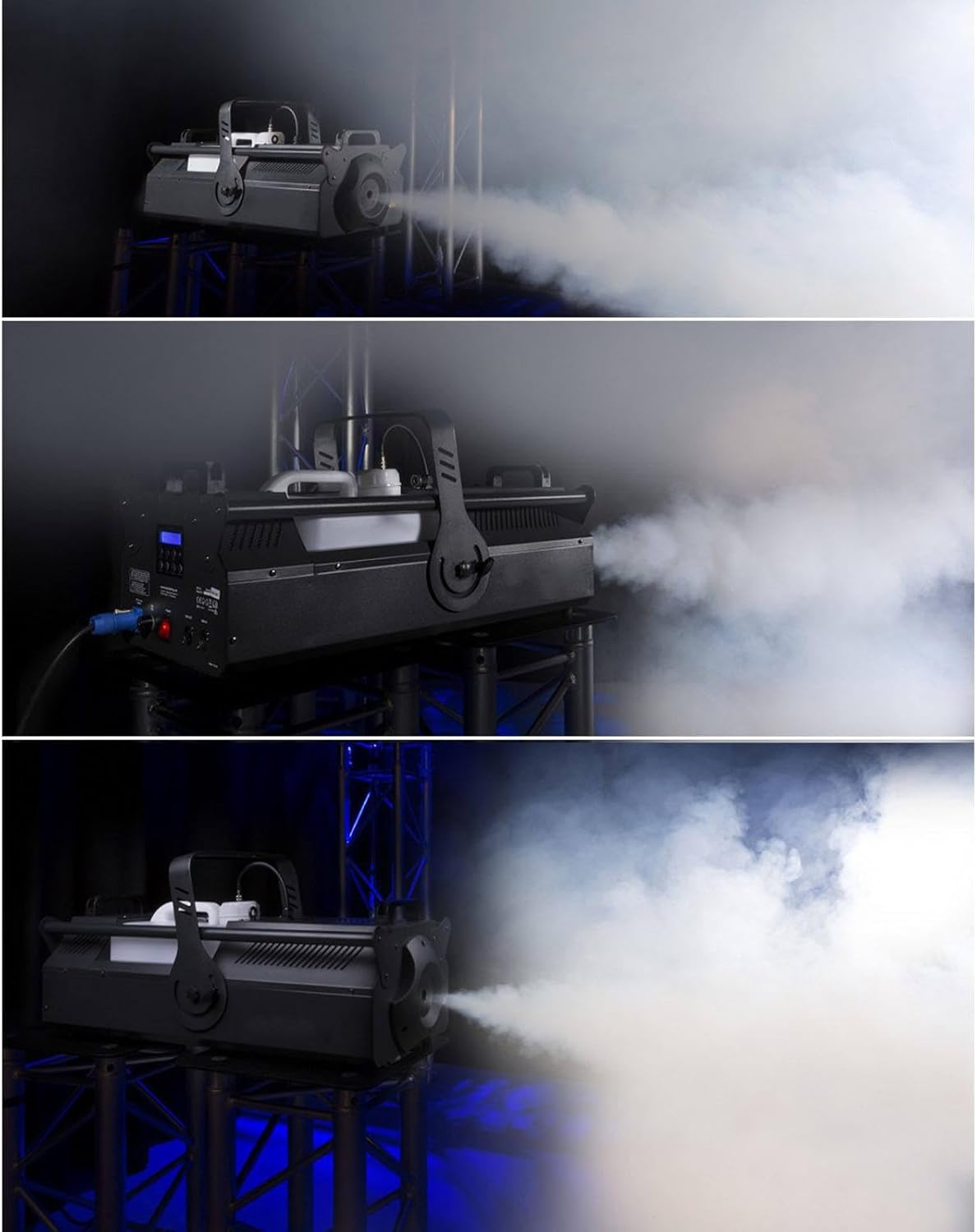 3000W Stage Fog Machine (10L Oil Drum) - LCD Opera-tion Panel + DMX512 + Remote Control, Constant Temperature Fog Machine (8-10M Spray Distance)