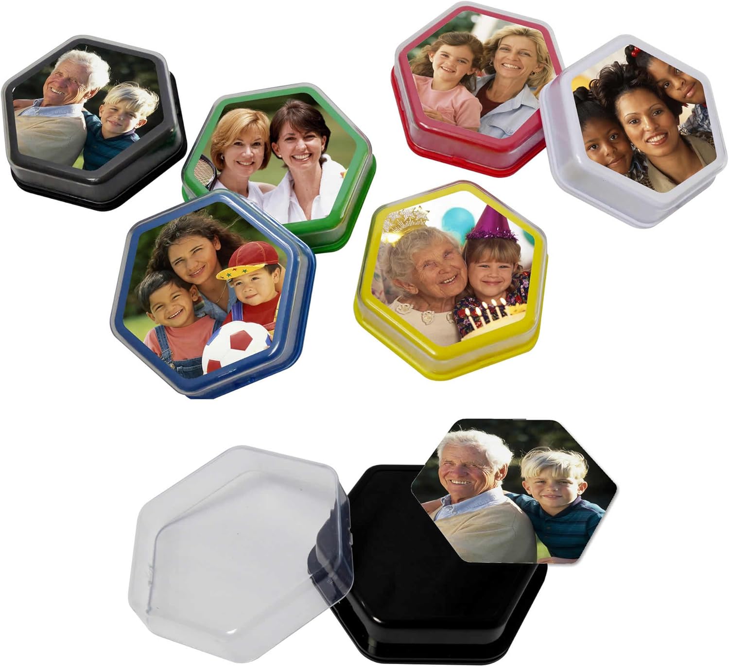 Talking Products, Talking Tiles Voice Recorders, Communication Sound Buttons. Pack of 6 Colors, 80 Seconds Recording. Educational Classroom Resources, Game Show Answer Buzzers.