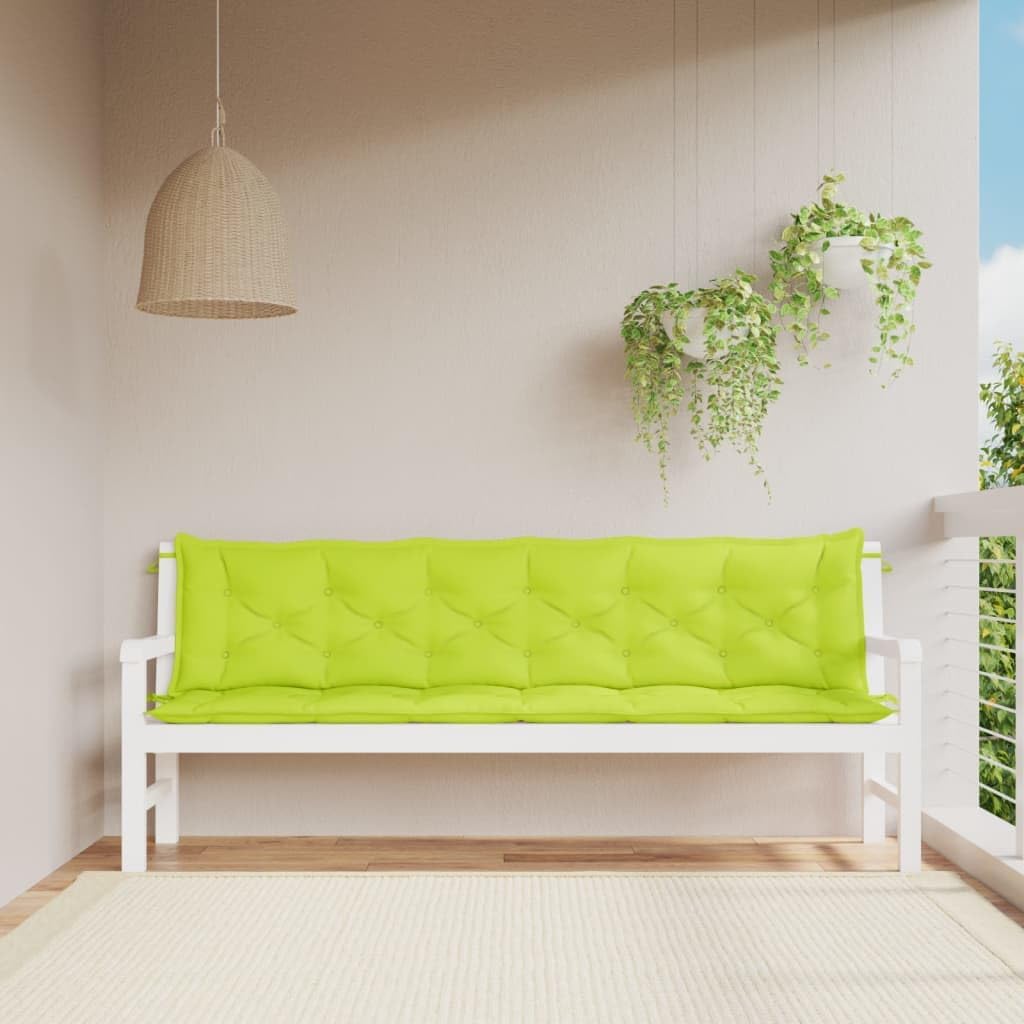 Garden Bench Cushions 2pcs Bright Green 78.7
