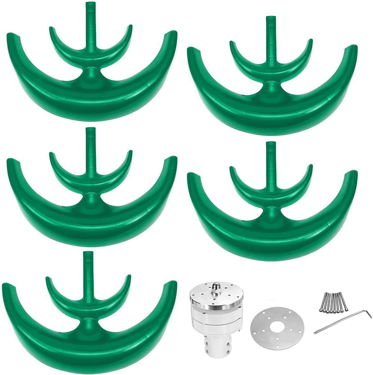 3000 Generator Kit 5 Blades Portable Vertical Axis Wind Generator with Charge Controller, Natural Power System