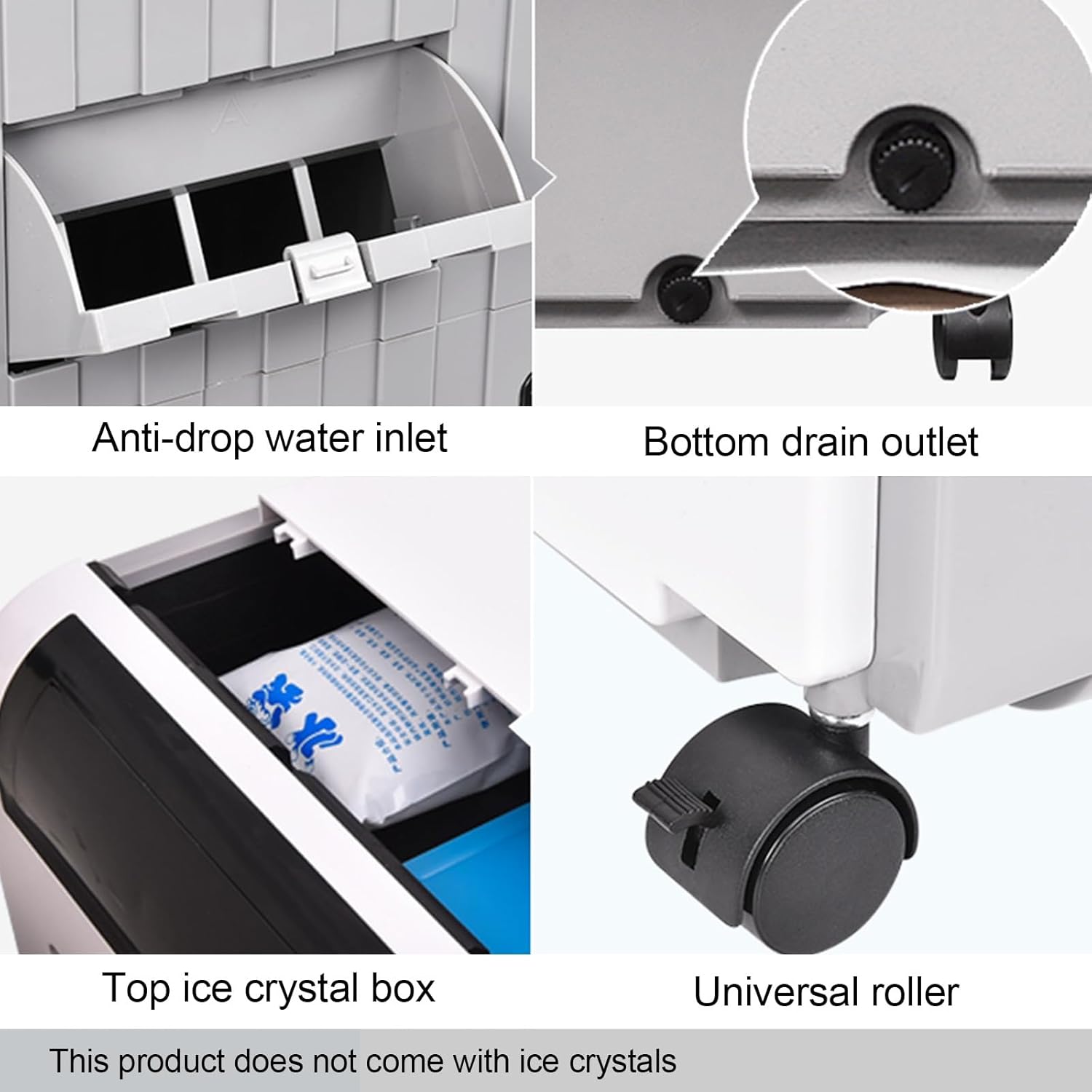 Evaporative Air Cooler with Remote Control, 3-in-1 Portable Air Conditioner, Windowless Air Conditioner, 8 Gal Water Tank, 3 Speeds, 7H Timer, Water Shortage Reminder for Room Bedroom Office(38x38x115