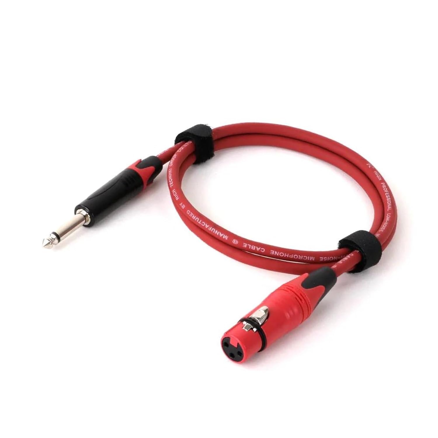 Guitar Audio Cable 1PC Mic Cord Jack 6.35/6.5 Mono Male to Female 1/4'' TS to XLR Microphone Cable for Speaker Guitar Amplifier(Red,15m)