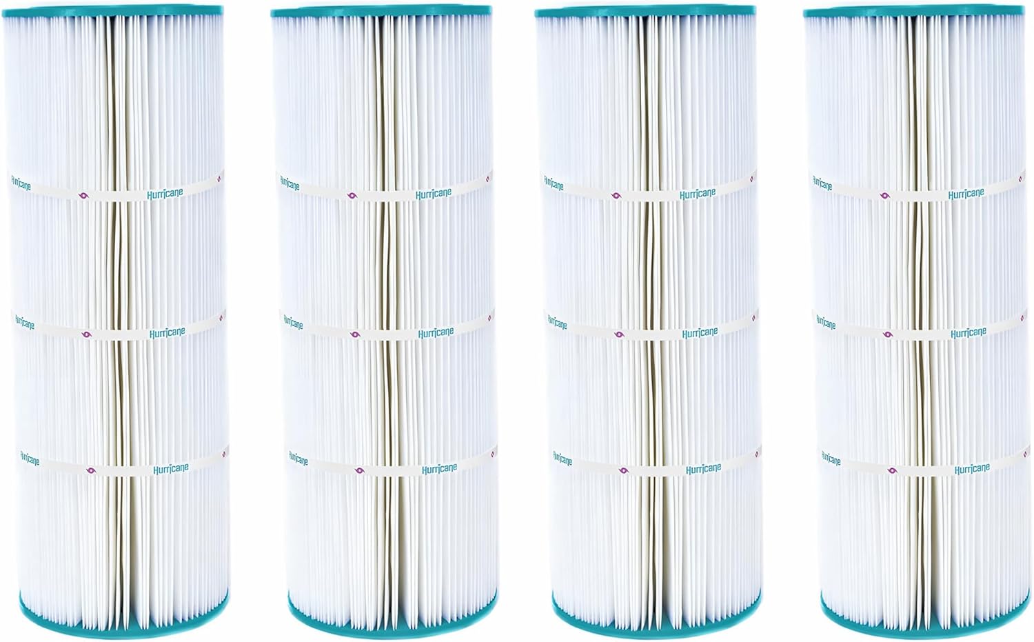Hurricane Filters HF7656-01 4 Pack Advanced Pool Filter Cartridge - Replacement for PA50, Unicel C-7656, Filbur FC-1240, Hayward Star-Clear C500, Hayward C550, Pentair Purex CF-50