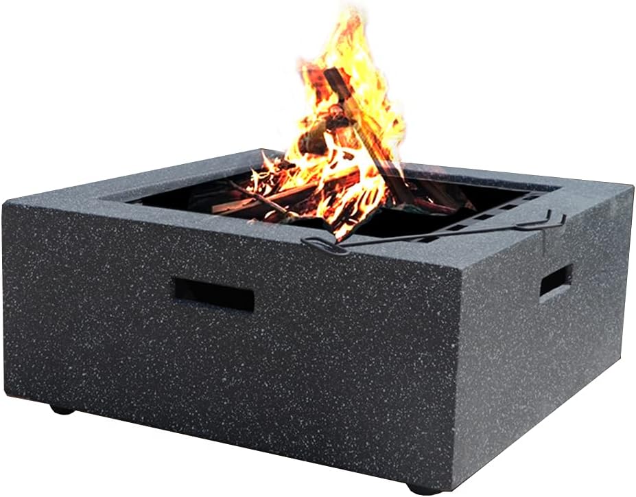Brazier Grill, Outdoor Bowl Square Charcoal Heating Brazier Square Heating Tea Table Stove Courtyard Hotel Decoration