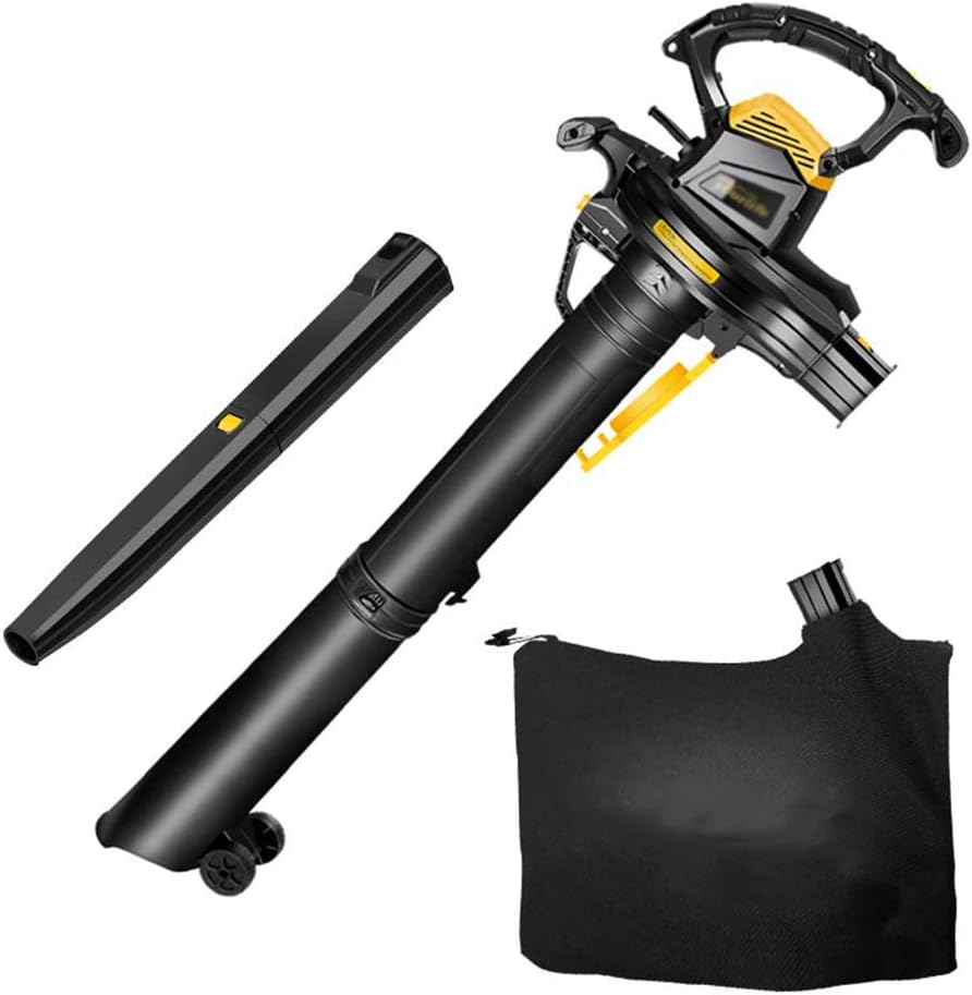 Corded Electric Leaf Blower Vacuum Mulcher 6-Speed Speed Regulation with 40L Collection Bag 3800W Power Garden Blowe. (Size : 15m Wire) (3m Wire)