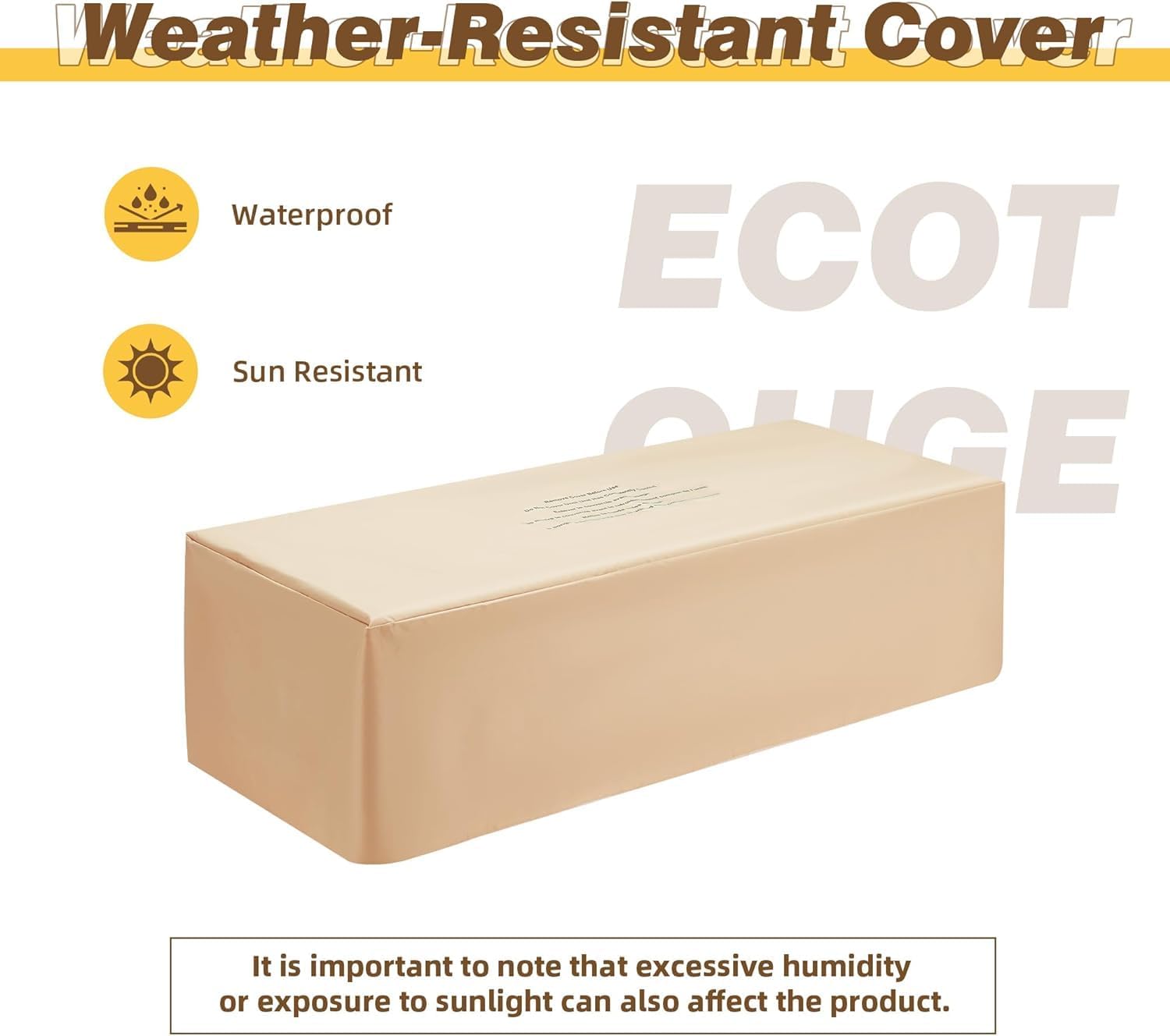 ECOTOUGE 2-Piece Outdoor Propane Fire Pit Table, 50,000 BTU Gas Fireplace with lid and Hideaway Tank Holder, Auto-Ignition 42''Concrete Fire Pit w/Weather-Resistant Pit Cover, Lava Rocks, White