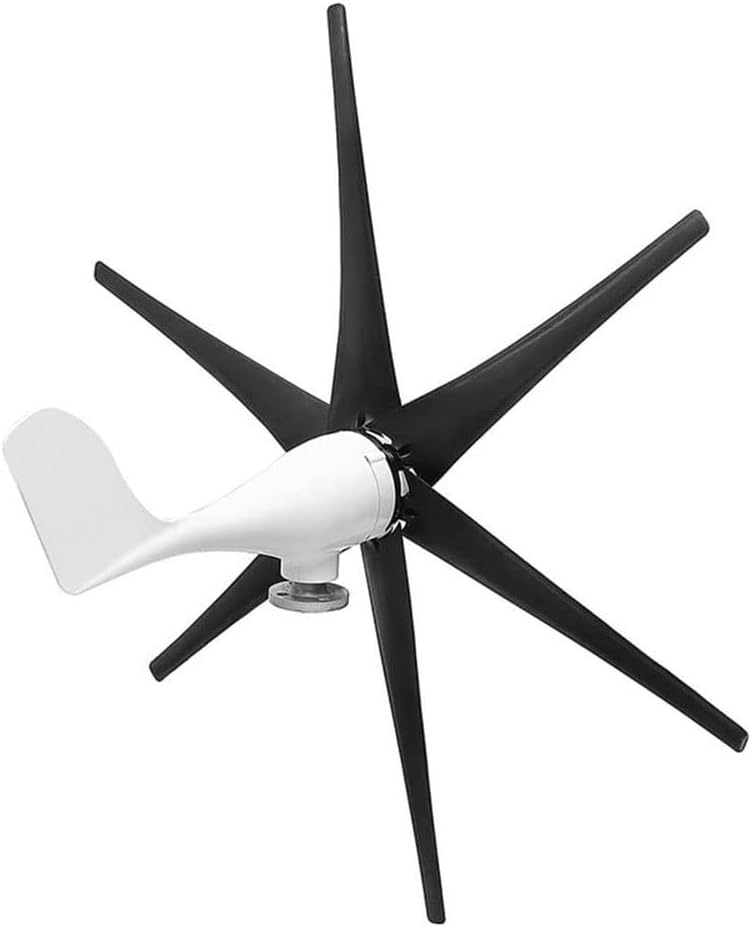 Horizontal Wind Turbine Generator Kit 300-400W, 3 Phase 6 Blades Power Motor Windmill for Home Farm Street Lamp with Controller