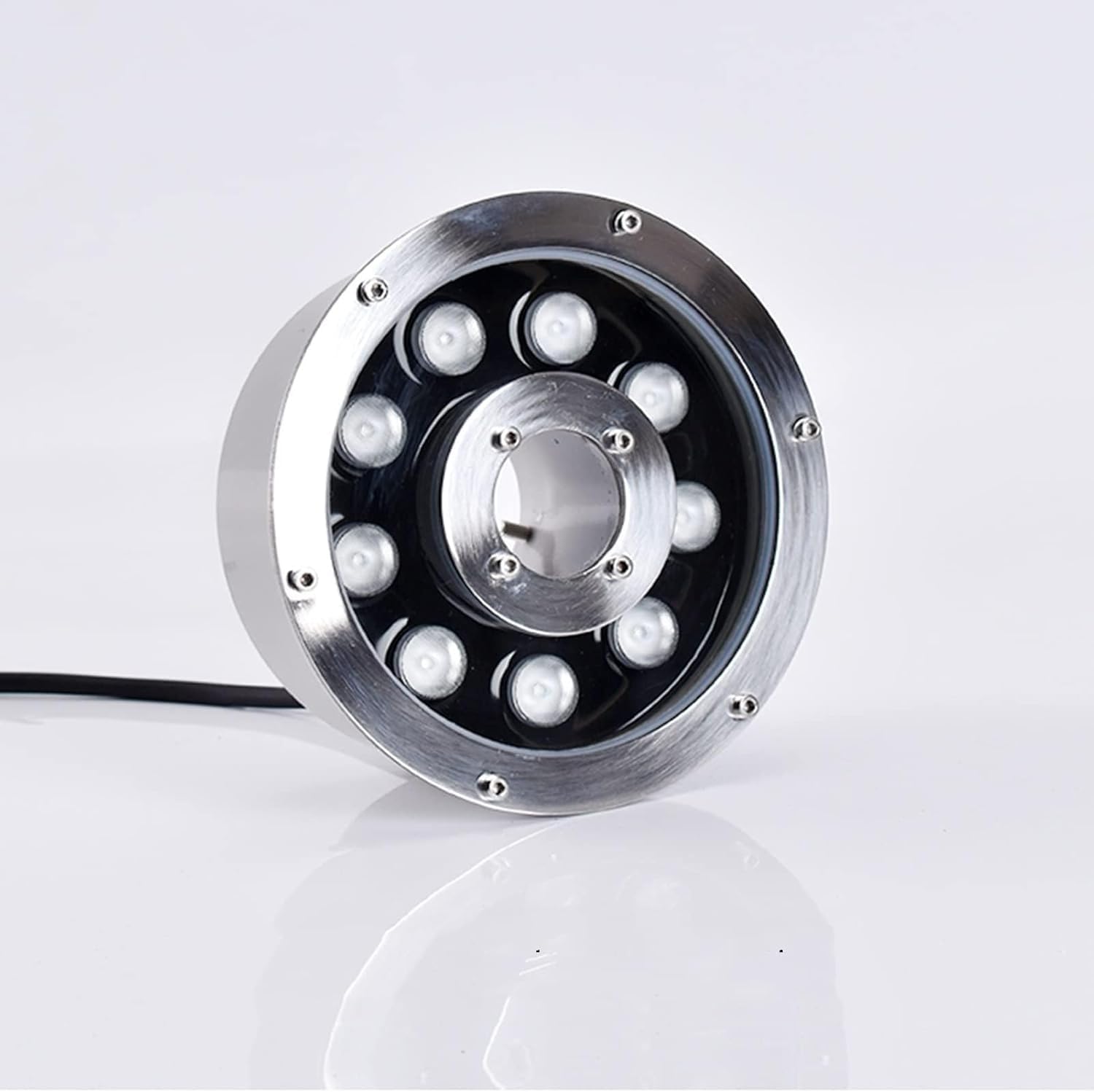 RGB Ring Underwater Fountain Light, LED Color Change Remote Control Waterproof Light, IP68 Submersible Landscape Spotlight, for Garden Fountain Lighting(Yellow,AC12v(24w))