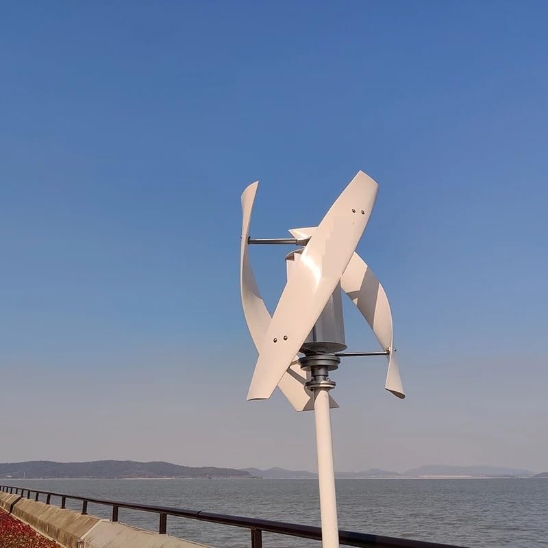 Wind Power Turbine Generator 3000W 24V 48V Vertical Wind Turbine Generator for Home Free Energy Wind Power Windmill Permanent Maglev with MPPT Controller (Color : with Controller, Size : 24V_3000W)