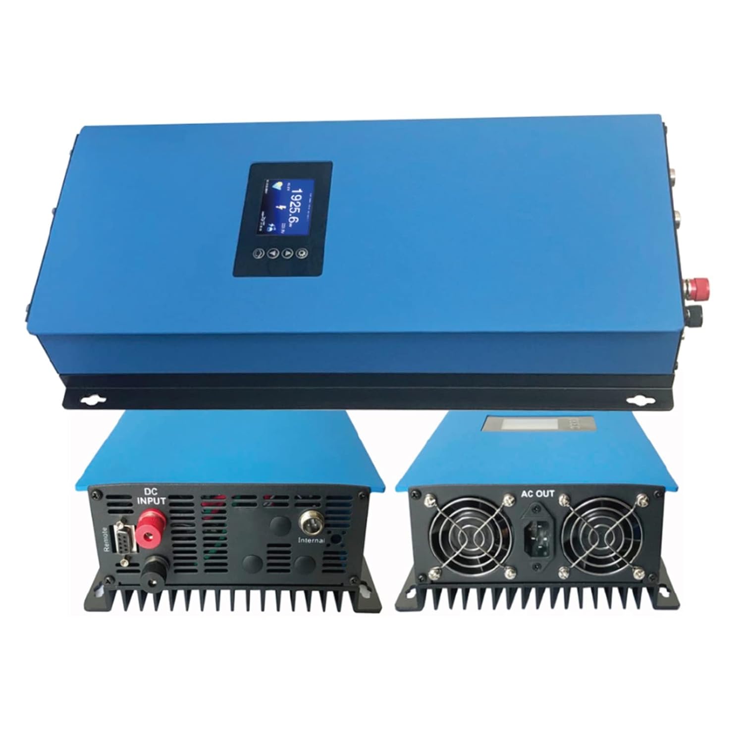 Solar Controller, 1000W LCD Solar Grid Tie Inverter,MPPT Pure Sine Wave On Grid Inverter DC22-65V Or 45-90V to 110/230 AC Low Battery Cut Off(with WiFi Limiter,45-90V_95-265V)