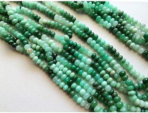 10 strands chrysoprase rondelle, chrysoprase beads, green shaded chrysoprase, fines chrysoprase beads, 7mm 10 inch