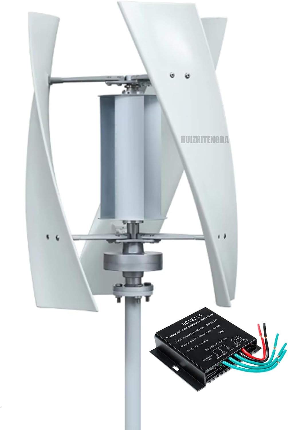 5000W Vertical Axis Wind Turbine Generator, 12V 24V 48V 220V Home Blades Generator Windmill Kit with Controller for Home, Business, Industrial Energy Supply