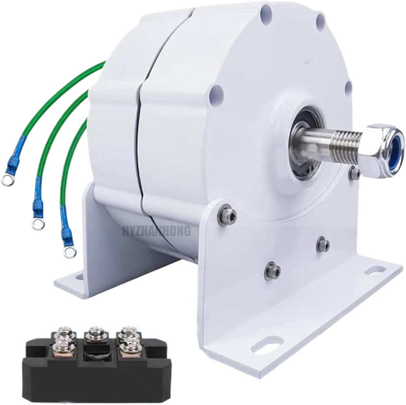 6000W Low Noise Permanent Magnet Generator, 12V 24V 48V 220V 3 Phase Gearless Permanent Magnet Generator AC Alternator Water Wind Turbine with Rectifier