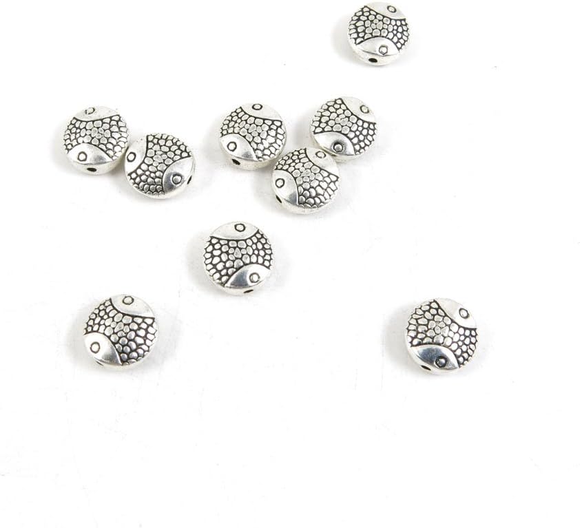 1010 Pieces Antique Silver Tone Jewelry Making Charms Findings Fashion Wholesale Supplies Pendant Lots Bulk Supply A9ZJ1H Fish Loose Beads