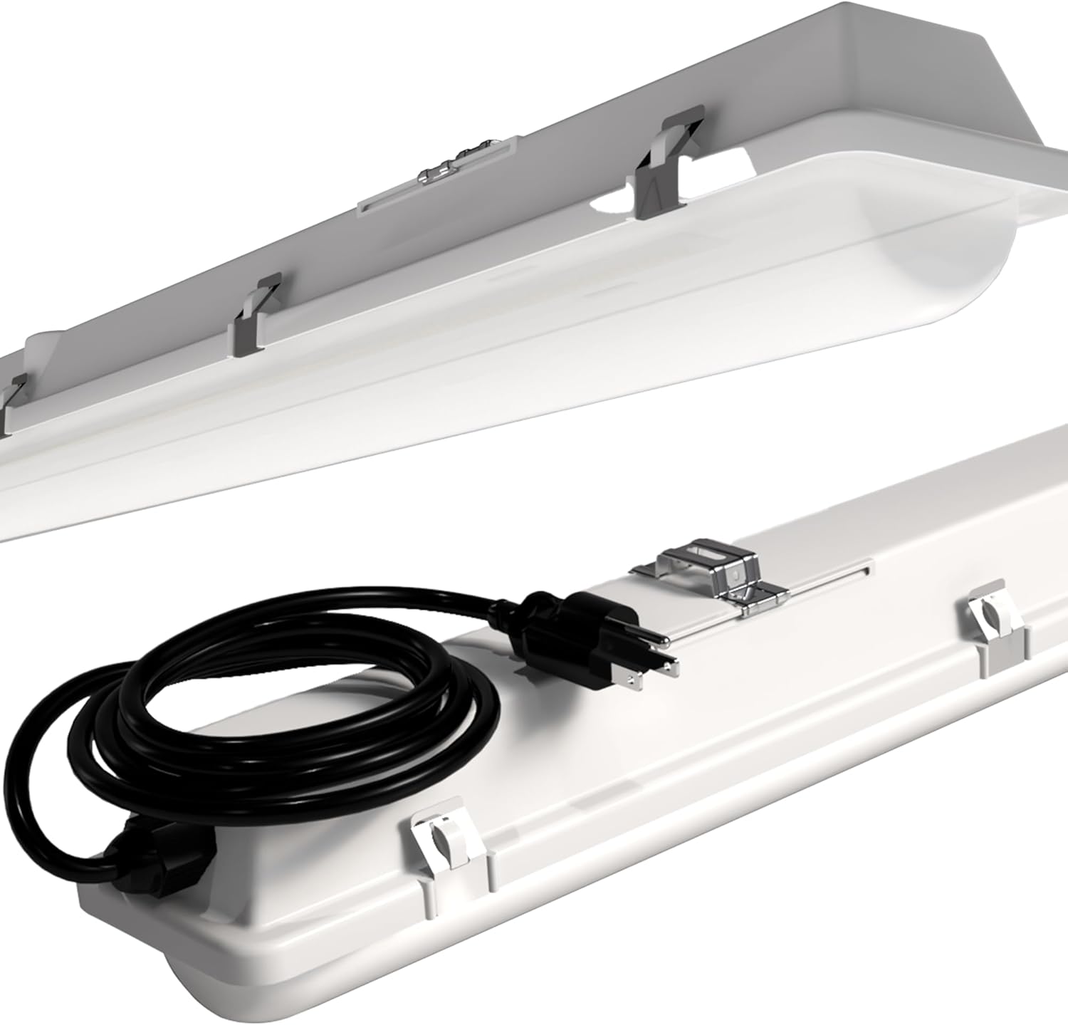 KASTLITE Vapor Tight 4' LED Light Fixture - USA Made 39W 5000 Lumen 5000K Dust/Waterproof Outdoor Carport Warehouse Wet Location Industrial & Commercial Bay Lighting - Wall & Ceiling Mount Utility