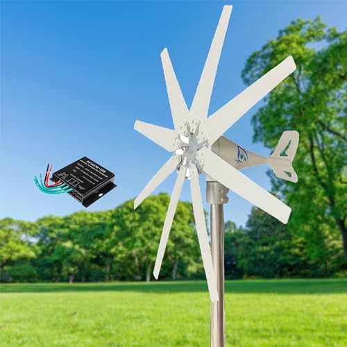 High-Efficiency 14000W Wind Turbine Generator Kit - 12V/24V/48V with MPPT Controller, 8 Blades, Perfect for Renewable Home Energy Solutions, Permanent Magnet Power Generator