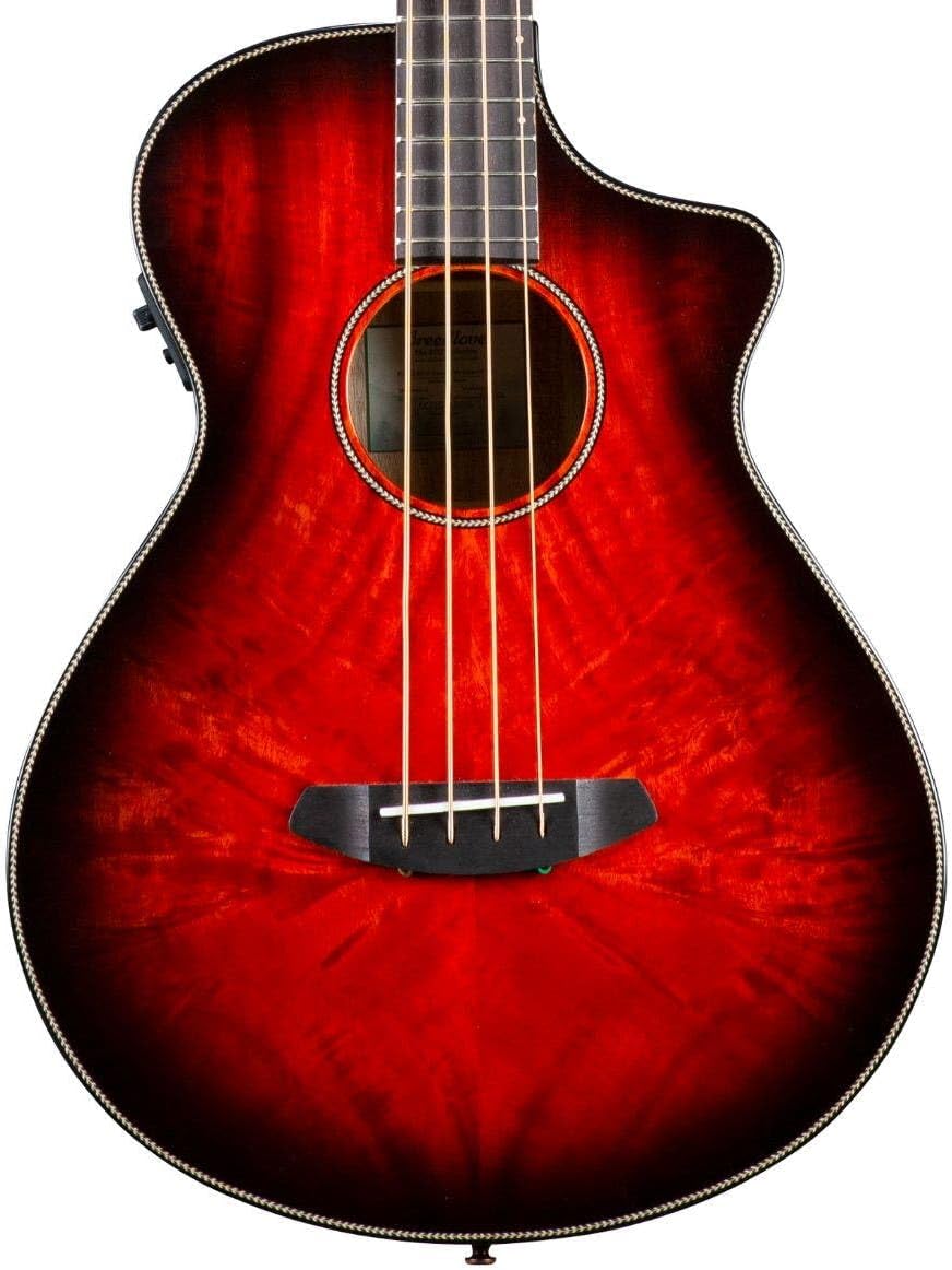 Breedlove ECO Pursuit Exotic S Concert CE Acoustic-electric Bass Guitar - Sunset Burst Myrtlewood