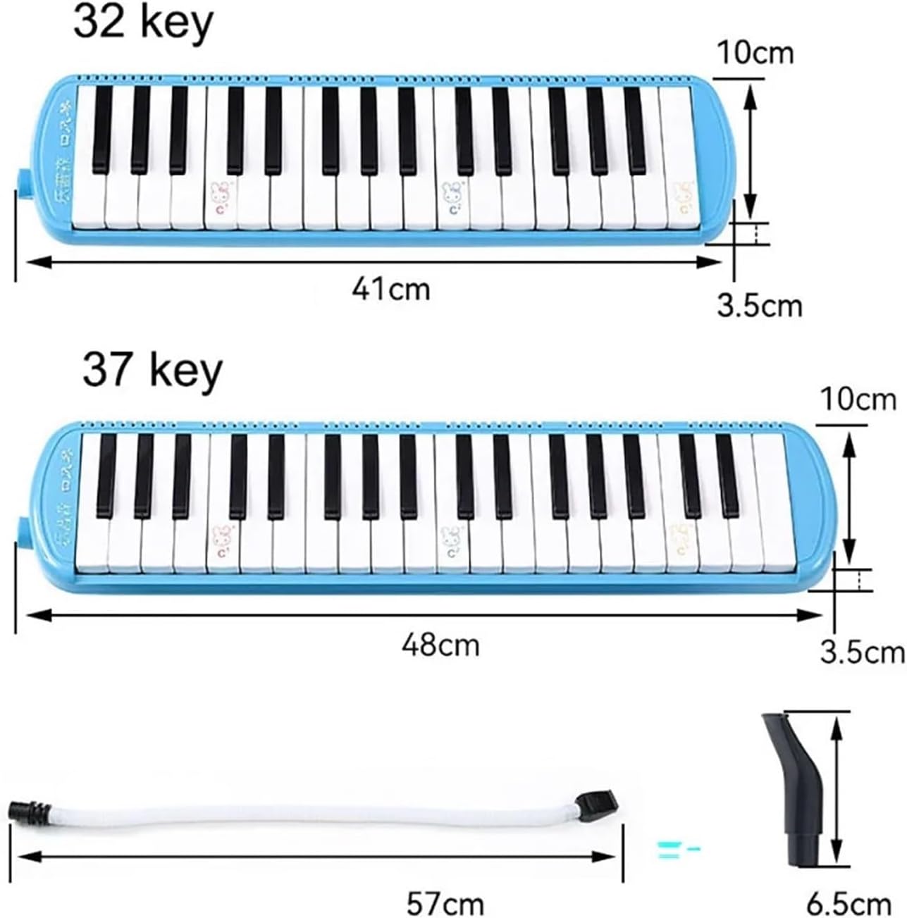 Melodica 37 Key Melodica Keyboard Harmonica Combo Pianica Air piano Portable With Carrying Bag Mouthpiece for Beginner For kids(37 keys pink)