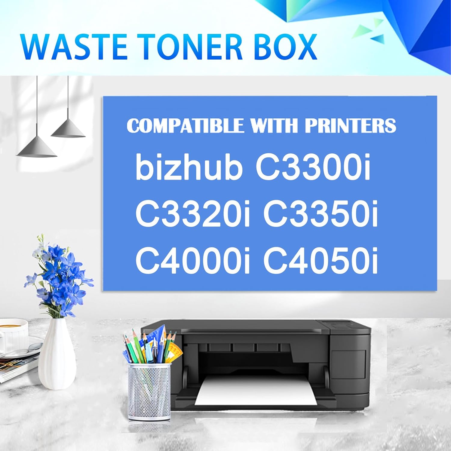 WB-P08 ACDN0Y1 Copier Waste Toner Box Replacement for Konica Minolta,Compatible with Bizhub C3300i C3320i C3350i C4000i C4050i Printer 3-Pack