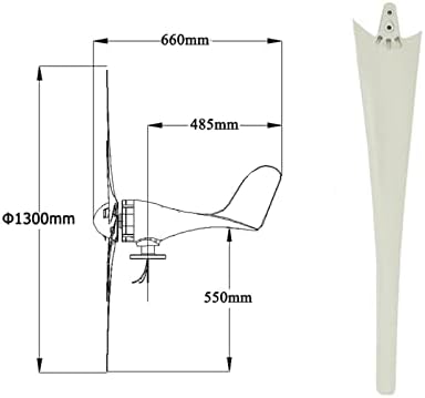 24V Low Noise 10000W Horizontal Wind Turbine Generator - 12V/24V Permanent Magnet with Hybrid Controller for Home Energy Solutions