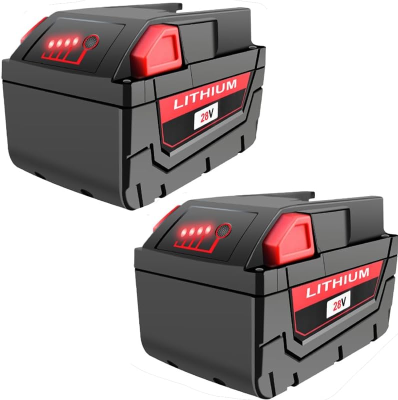 Battery Replacement for Milwaukee M28 / 48-11-2830 V28,3.0Ah / 28V,Compatible with Milwaukee 28V Power Tools Battery 0719-20 0719-22 0779-20 22 0928-29 0726-20 Cordless Tool（6000mAh） 2 Pack