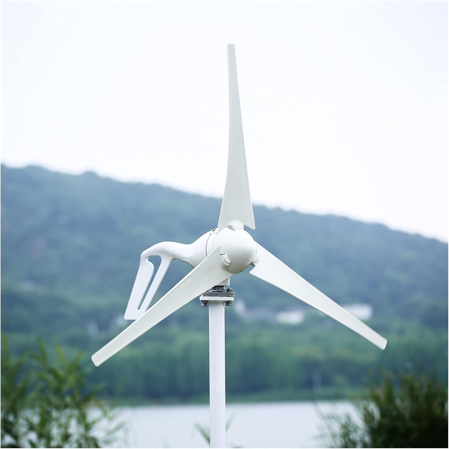 Wind Generator, 400W Wind Turbine Power Generator with 3/5/6pcs Blades,for Home, Farm, RVs, Boats(Hybrid Controller,6 BLADES_24)