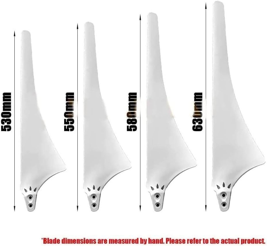 CAJUCA 550Mm 580Mm 600Mm 630Mm Wind Generator Blade Nylon Blades for Horizontal Wind Turbine DIY Windmill Accessories
