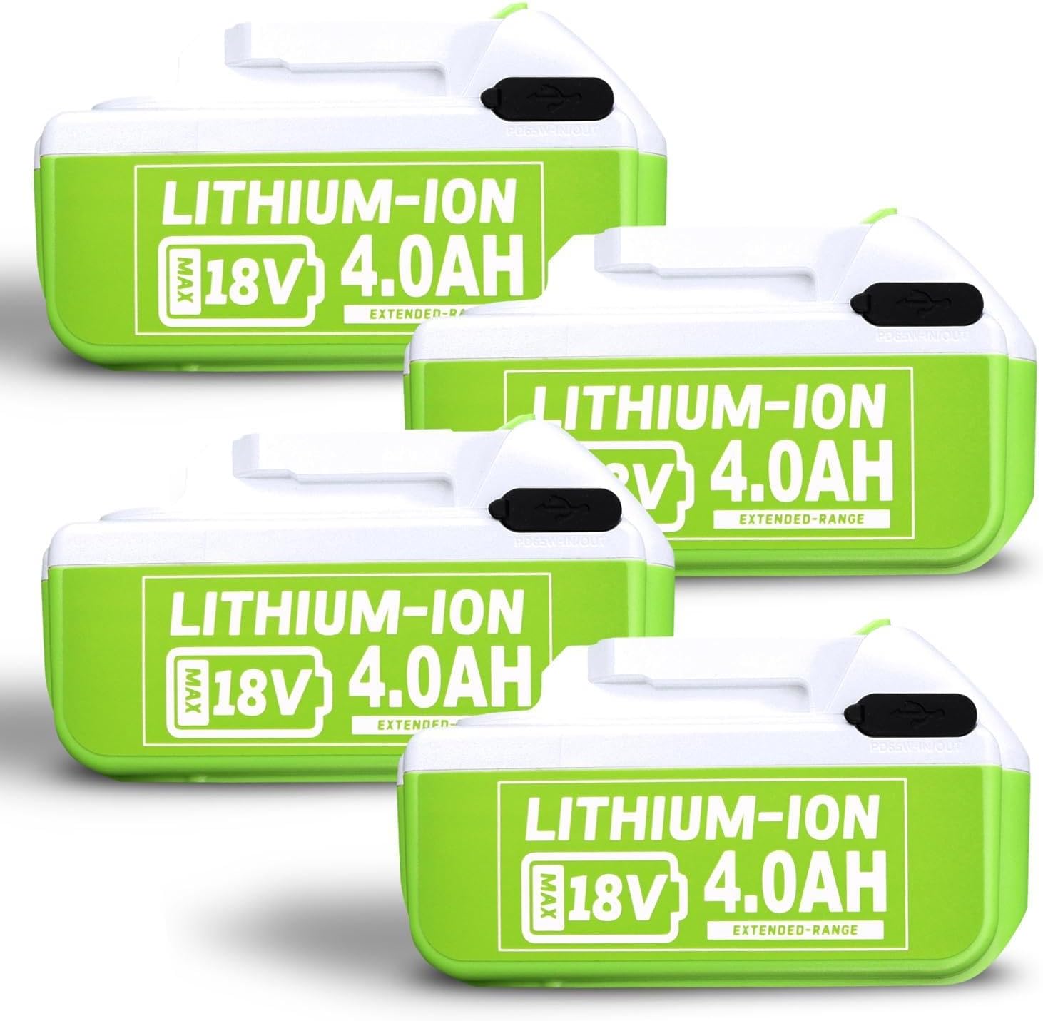 4.0Ah Replacement Battery for Makita 18V BL1860B BL1860 BL1850B BL1840B BL1830B BL1820, Compatible with Makita 18 Volt Cordless Tools & Chargers 4Pack