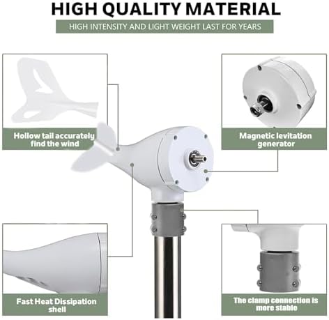 14000W Wind Turbine Generator Kit - 8 Blade Design, DC 12V/24V/48V/110V/220V, Solar & Wind Hybrid Controller, Efficient Renewable Energy Solution for Home Power Supply