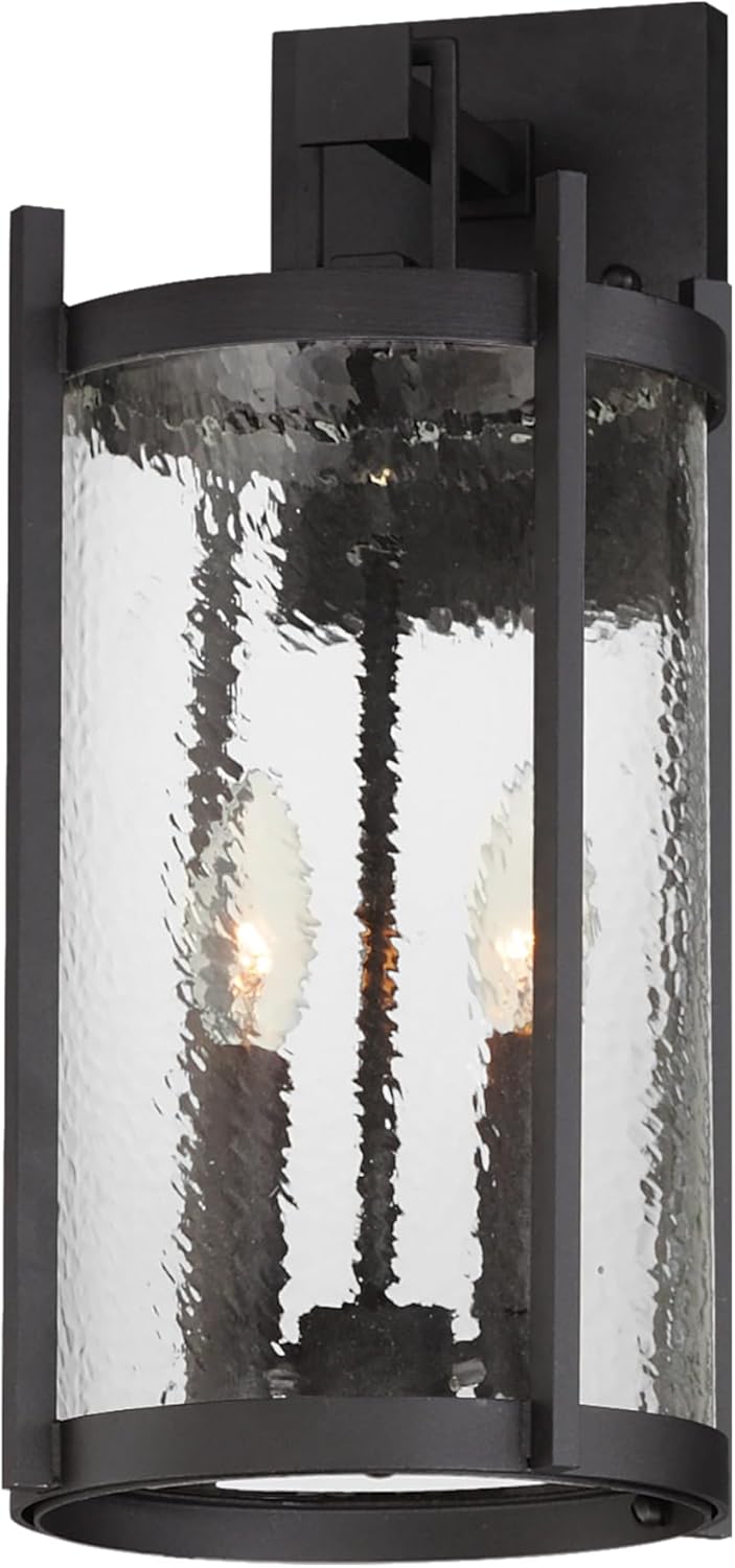 Maxim 30064HMBK Belfry Outdoor Outdoor Wall Mount, 2-Light E12 Candelabra Base, Black (Bulbs NOT Included)