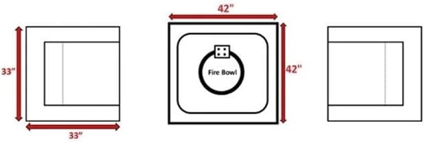 Living Source Intl 3-Piece Wicker/Rattan Fire Pit Patio Set in Espresso/Gray