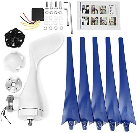 6000W 3/5Blade Horizontal Wind Generator 12/24V Wind Turbines Generator Windmill Energy Turbines Charge with Controller for Camp,24v,3 Blades