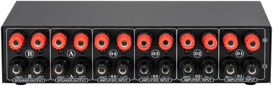 Passive Power Amplifier Selector Speaker Switch 4 Amp In 2 Speaker Out