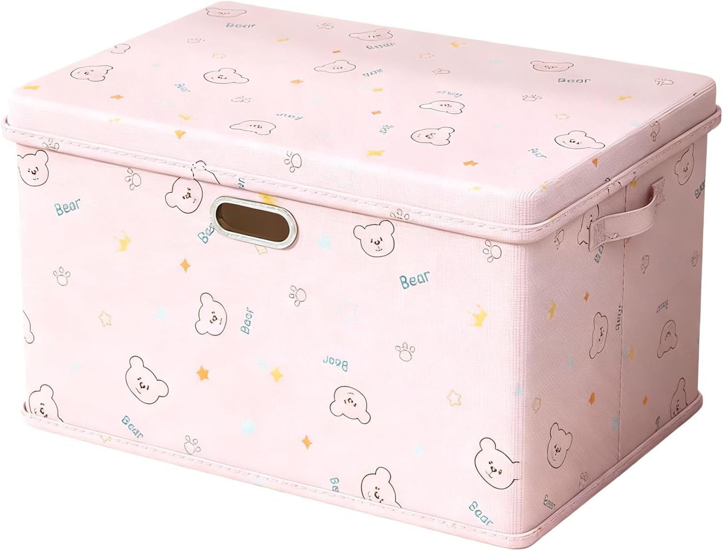 Outdoor Storage Boxes Oxford Cloth Lined With Wooden Boards Suitable for Home Furnishings car Trunks Travel Clothing etc Available in A Variety of Patterns(Pinks,58cm/23in)