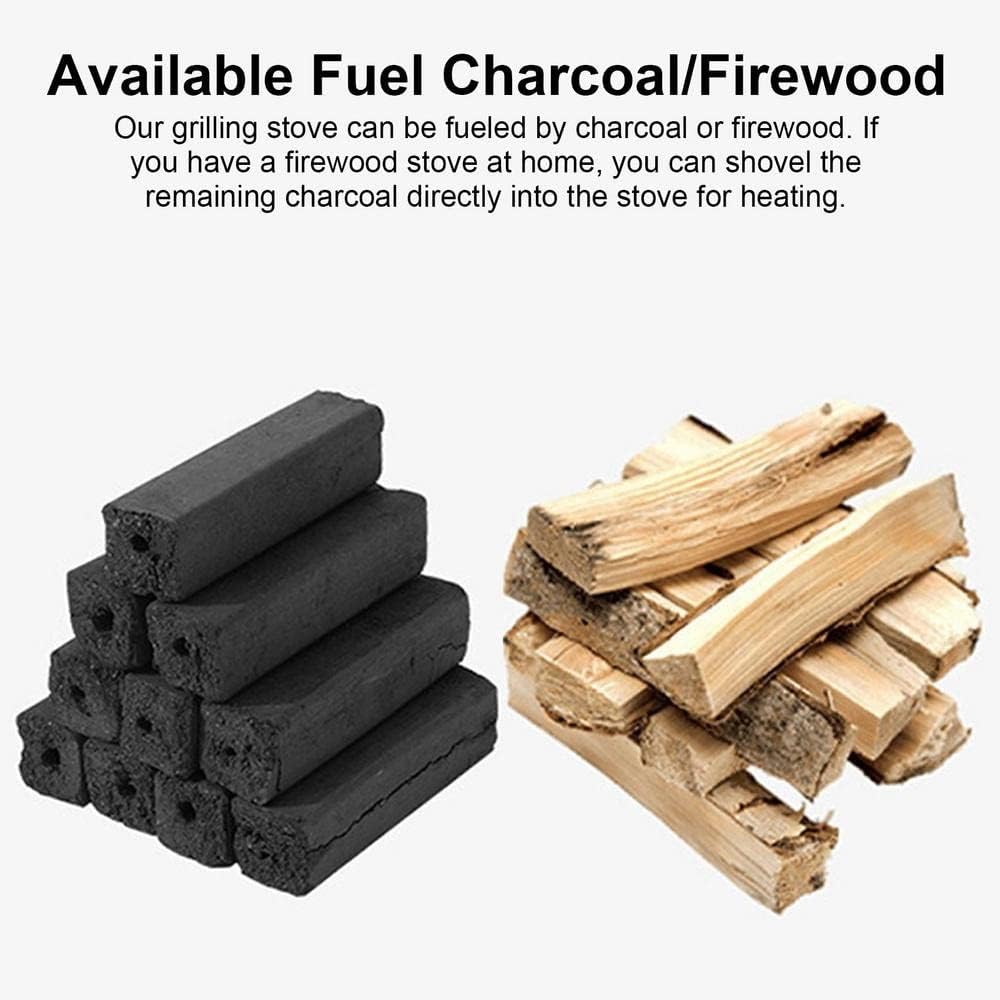 Outdoor Fire Pit Stainless Steel BBQ Grill for Camping Practical Warming Gifts