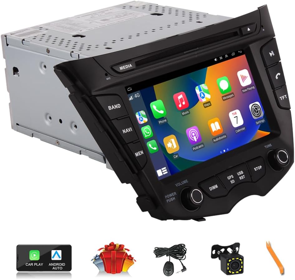 2025 New Android Car DVD Stereo Radio GPS for Hyundai Veloster 2011- Head Unit Multimedia Car Play and Android Auto Original Style Navigation Touch Screen Autoradio CANBUS Amplifier Multimedia Player