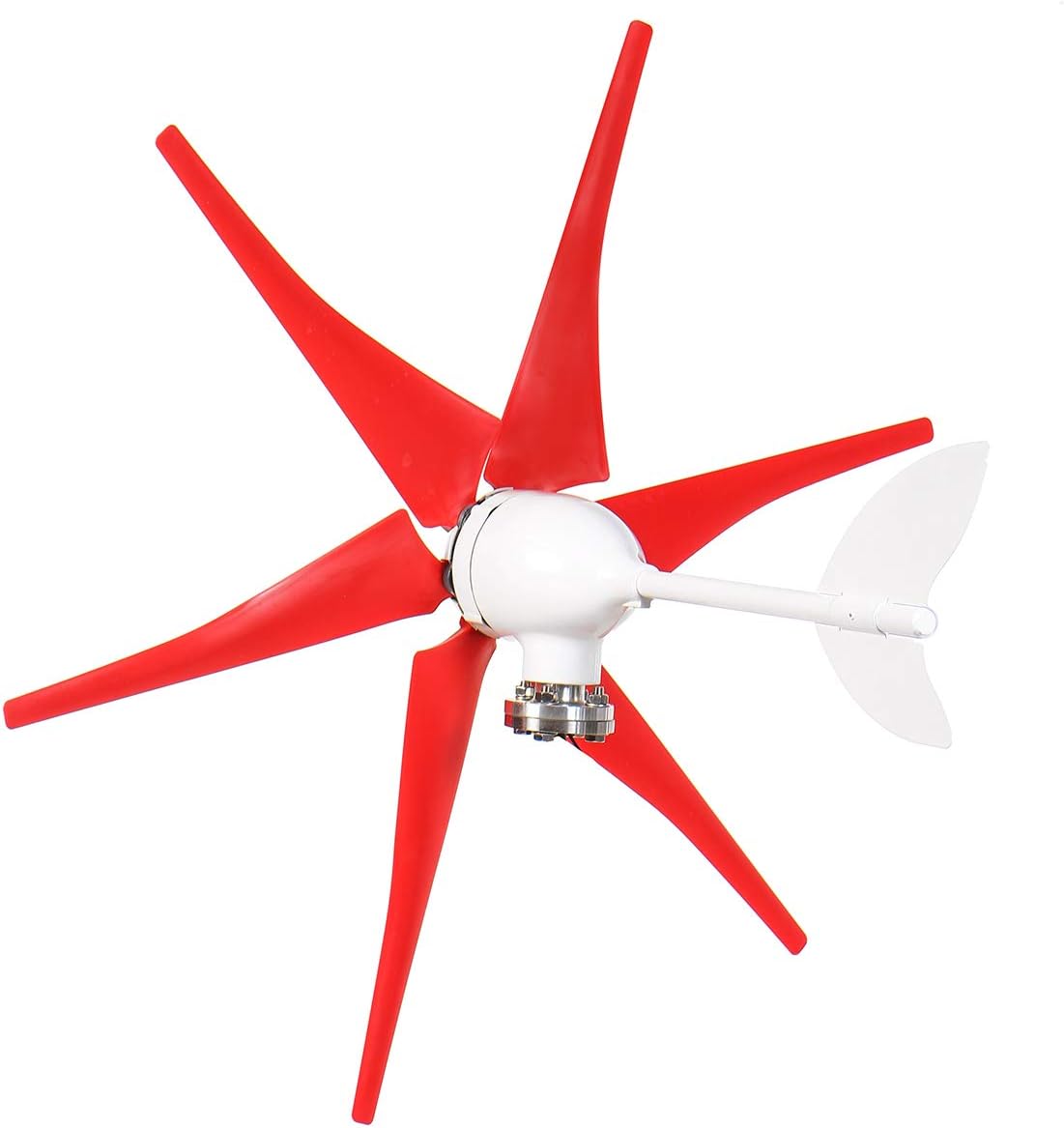 Efficiet 8000W Wind Turbines Generator 12V/24V 3/5/6 Blades Horizontal Wind Generator with Controller Windmill Energy Turbines,24v,5 Blades