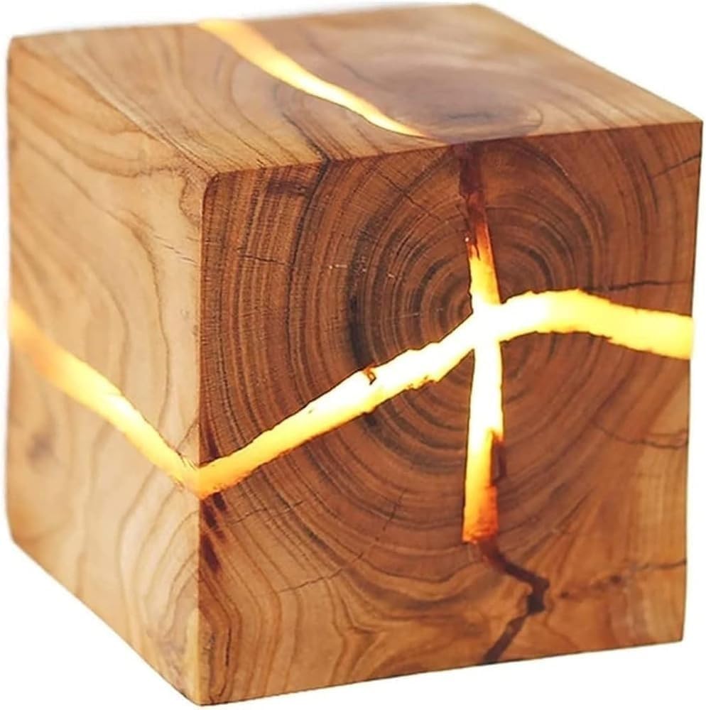 Square Wood Wall Sconce with Glass Lampshade Indoor Wall Light for Bedroom Bedside Reading Night Light Garden Outdoor Decorative Lighting Fixture Modern Wall Lamp American Style with G4 Base