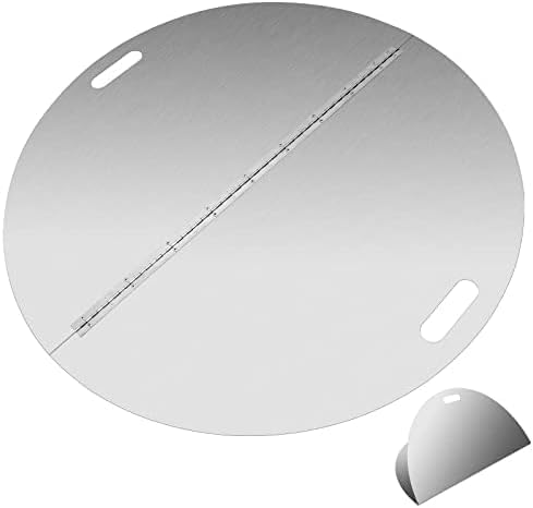 Fire Pit Lid Stainless Steel Fire Pit Cover Round with Handle Suitable for Round Fire Pits Or Burner Pan,40Inch Round