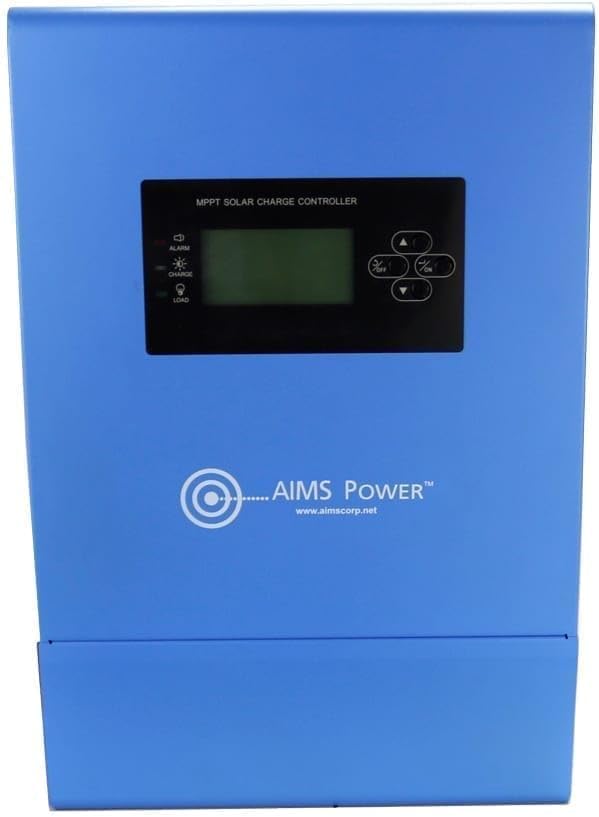 Aims Power SCC60AMPPT 60 Amp MPPT Solar Charge Controller, 12, 24, 36 and 48 Volt Solar Systems; 4 Stage Charging; Battery Type Selector; Stackable; Over Temp Protection