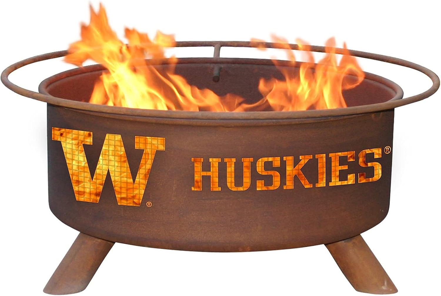 Patina Products F249 Washington Steel Outdoor Fire Pit - 24 x 24 x 11 inch - Natural Rust Patina Finish