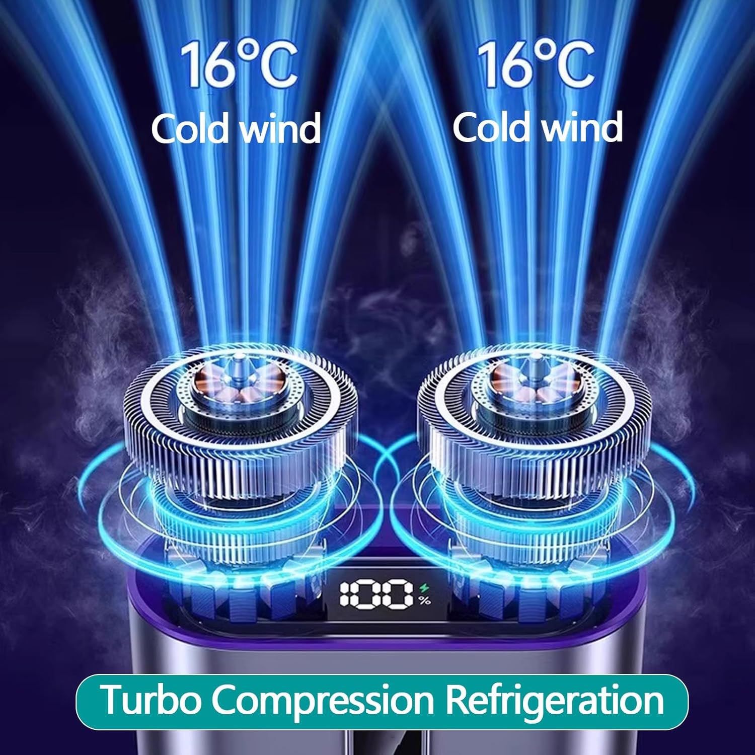 Portable Air Conditioner Fan Outdoor 3 Ways to Wear Desk Air Conditioner for Office Quiet Small with Lighting for Room Garage Patio Camping