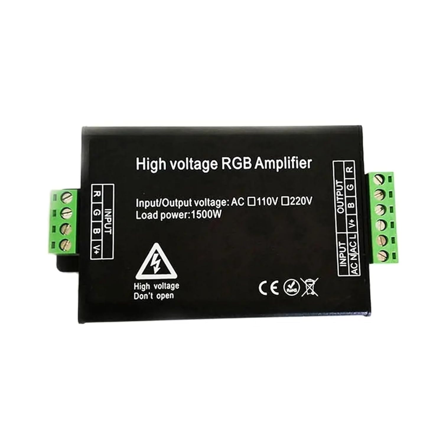 AC 110V 220V 1500W LED RGB Amplifier Controller Suitable for 110V 220V 5050 3528 RGB LED Light Strips (Size : AC 220V)