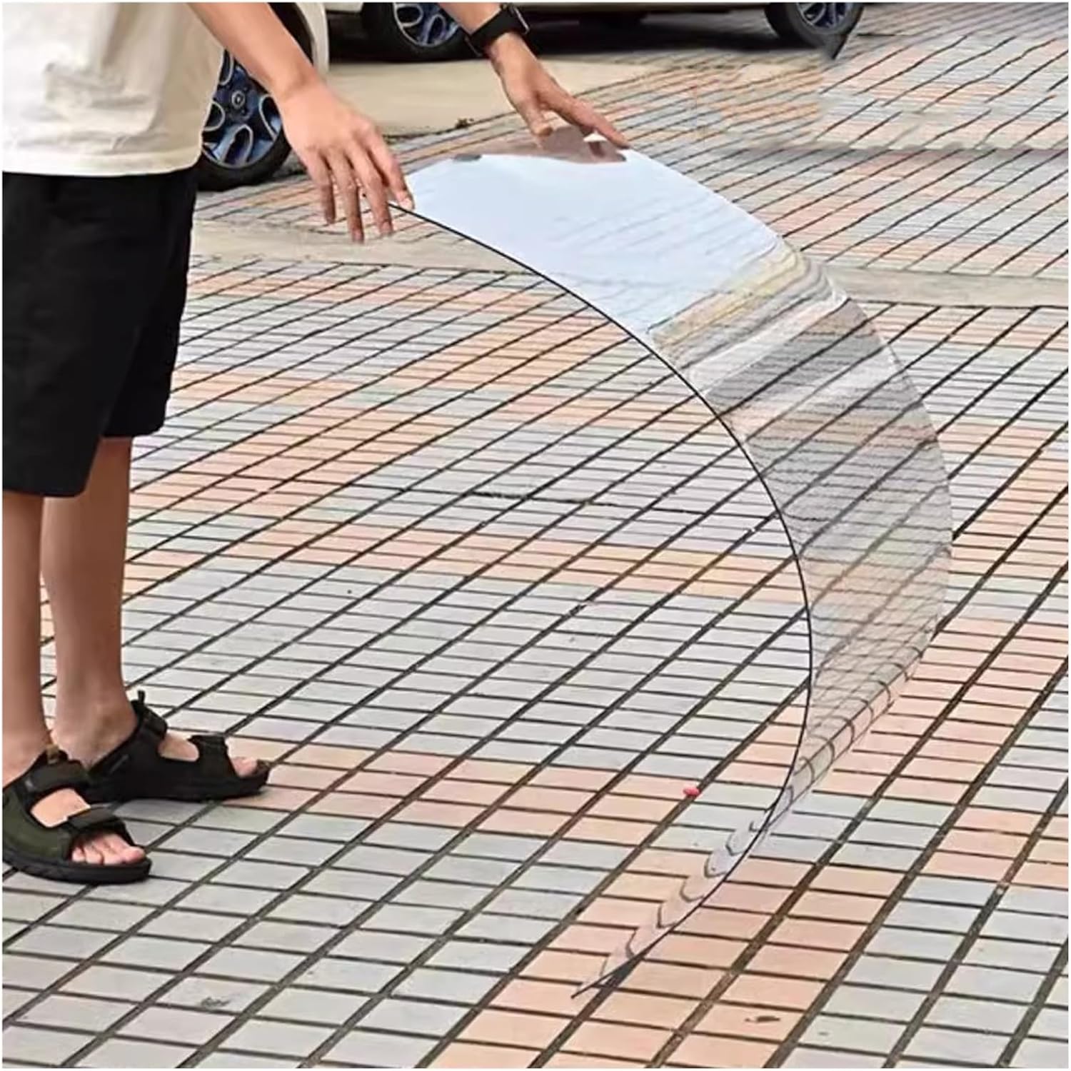 Transparent Polycarbonate Roofing Sheets, Greenhouse Plastic Panels, Replacement Shed Panel, for Greenhouse Outdoor Garden Canopy Awnings(5.1 x 32.8ft)